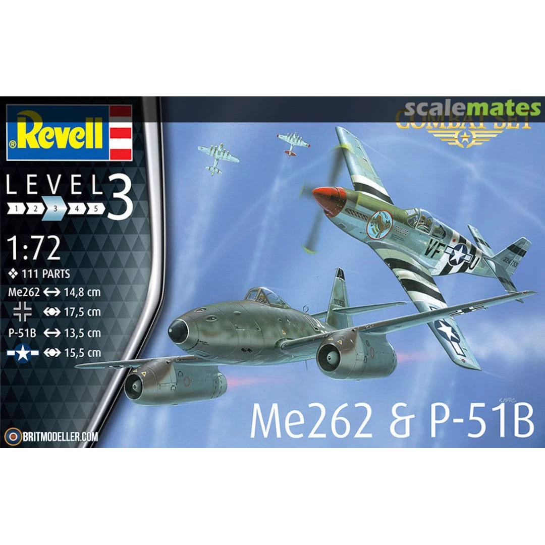 Revell 1/72 Me262 And P51B Combat Set Model Set - Image 2