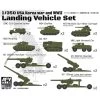AFV Club SE73517 1/350 USA Korea War And WW2 Landing Vehicle Set Plastic Model Kit