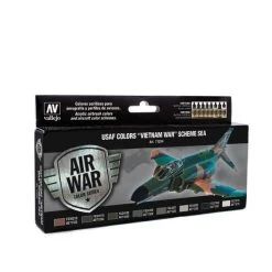 Vallejo 71204 Model Air USAF Colours Vietnam War Scheme SEA 8 Colour Acrylic Airbrush Paint Set