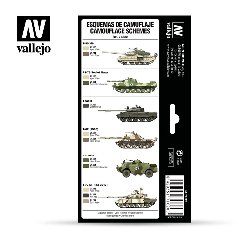 Vallejo 71620 Model Air Cold War And Modern Russian Desert Patterns 8 Colour Acrylic Paint Set - Image 3