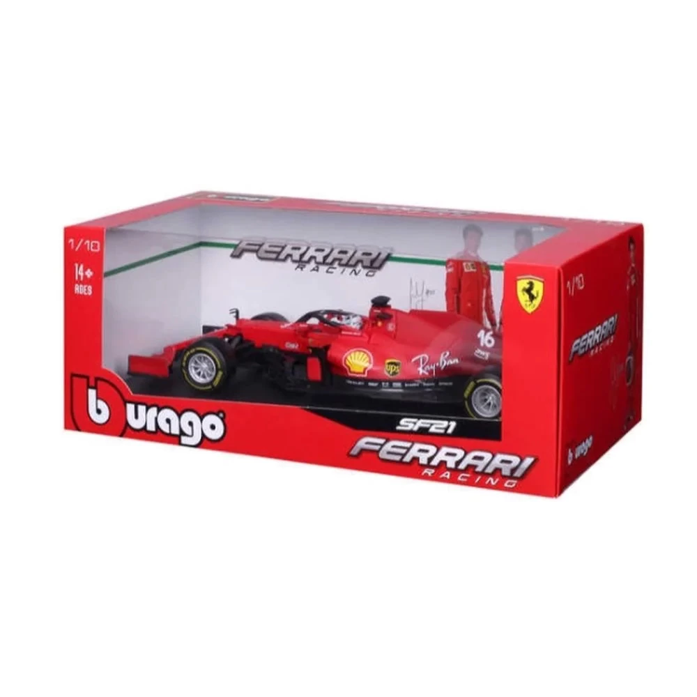 Bburago 1/18 Ferrari Racing 2021 F1 SF21 Charles Leclerc - Image 4