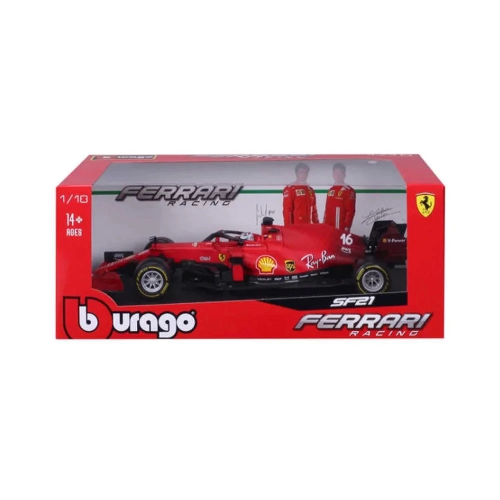 Bburago 1/18 Ferrari Racing 2021 F1 SF21 Charles Leclerc - Image 5