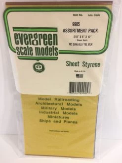 Evergreen 9905 Transparent Polystyrene Sheet Assortment 0.010 X 6 X 12 / 0.25mm X 15cm X 30cm