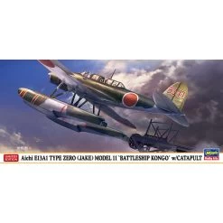 Hasegawa 1/72 Aichi E13A1 TYPE ZERO (JAKE) MODEL 11 BATTLESHIP KONGO W/CATAPULT