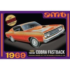AMT 1217M 1/25 1969 Ford Torino Cobra Fastback 2T Plastic Model Kit
