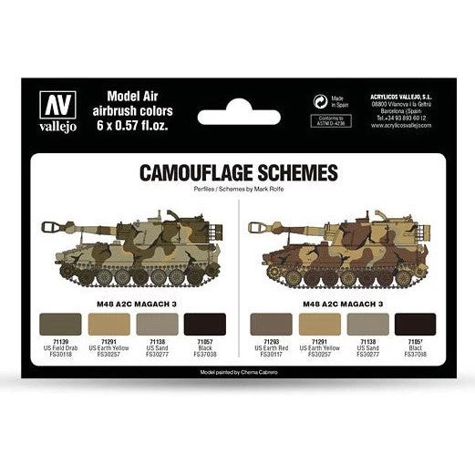 Vallejo 71212 Model Air MERDC Desert 6 Colour Acrylic Paint Set - Image 3