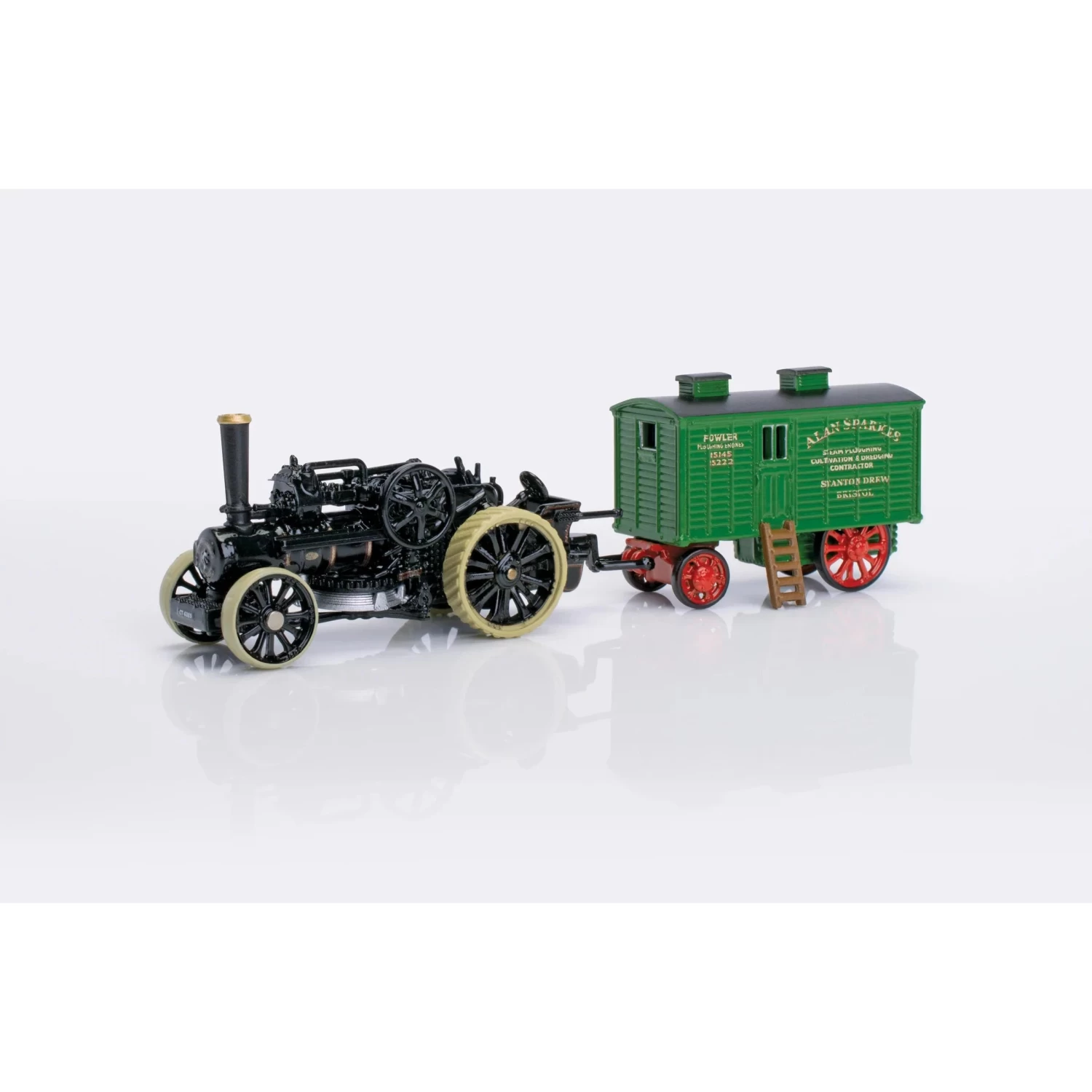 Oxford 1/148 Fowler BB1 Ploughing Engine No15222 Bristol Rover + Living Wagon - Image 4