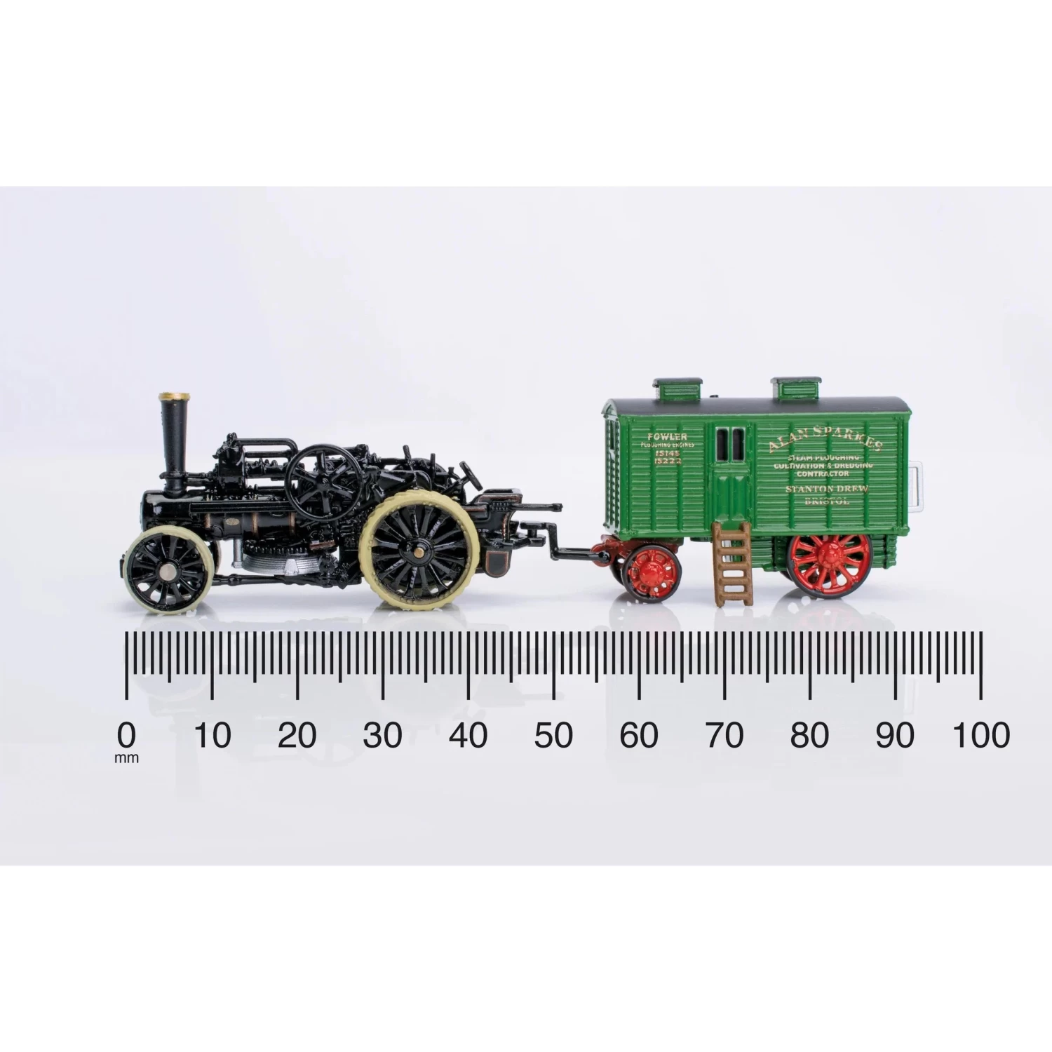 Oxford 1/148 Fowler BB1 Ploughing Engine No15222 Bristol Rover + Living Wagon - Image 5