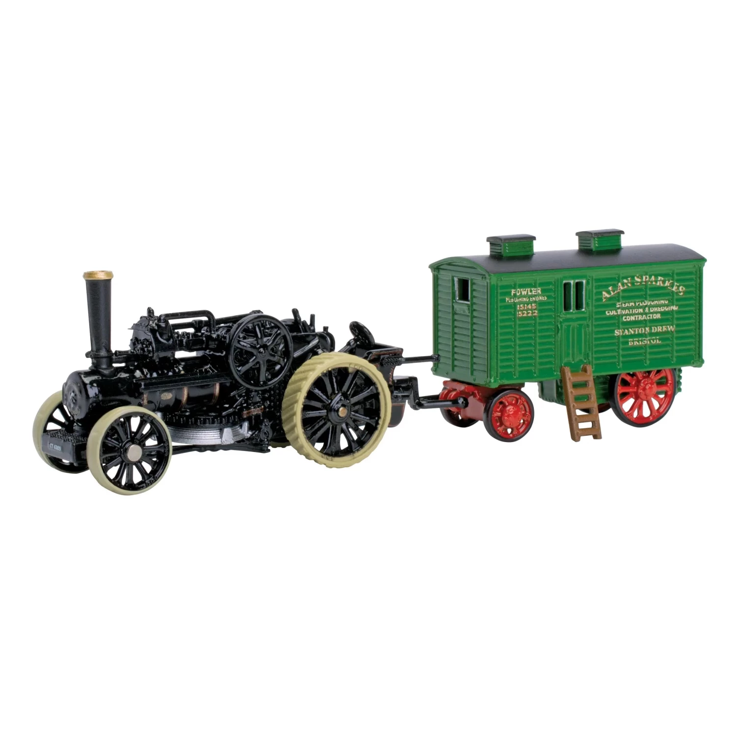 Oxford 1/148 Fowler BB1 Ploughing Engine No15222 Bristol Rover + Living Wagon