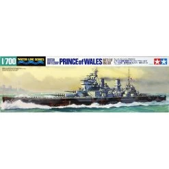 Tamiya 1/700 Waterline Series British Battleship Prince Of Wales Battle Of Malaya