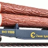 HO T/Line Log Dump Car W/Logs BandO
