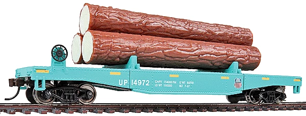 HO T/Line Log Dump Car W/Logs UP - Image 3