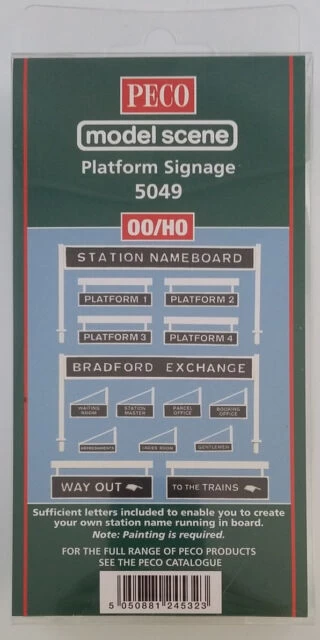 Peco MODELSCENE PLATFORM SIGNAGE - Image 2